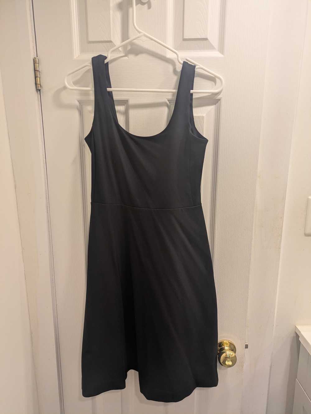 J. Crew Black Scoop Neck A-Line Mini Dress